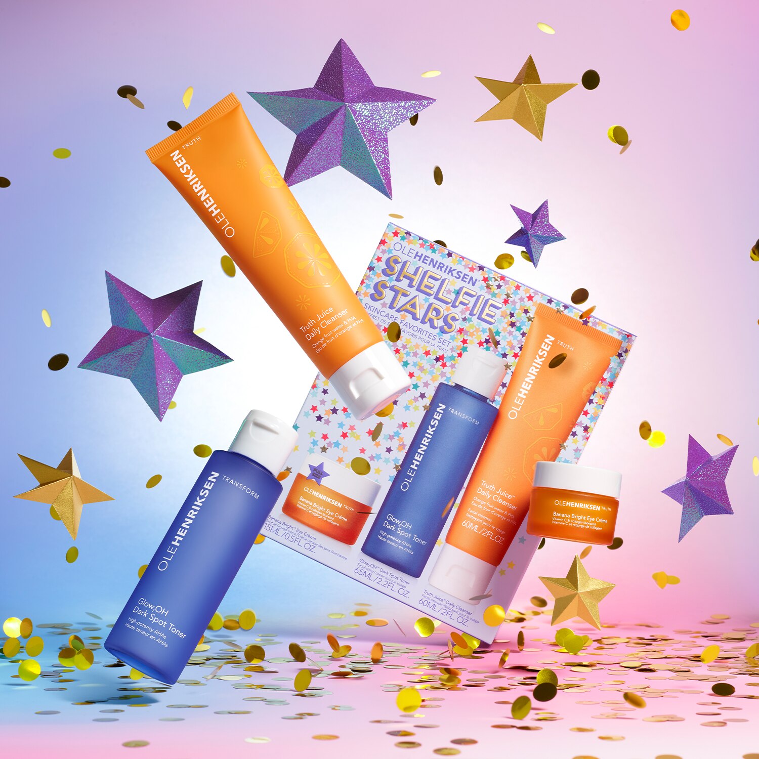 SHELFIE STARS SKINCARE FAVORITES SET (SET DE CUIDADO DE LA PIEL)